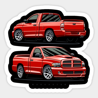 Red monsters Crew Sticker